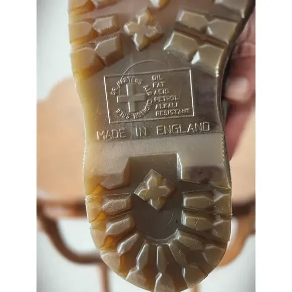 Dr. Martens MIE England Oxford Unisex Brown Shoes US Womens 5 US Mens 4 #0055 - Picture 8 of 9